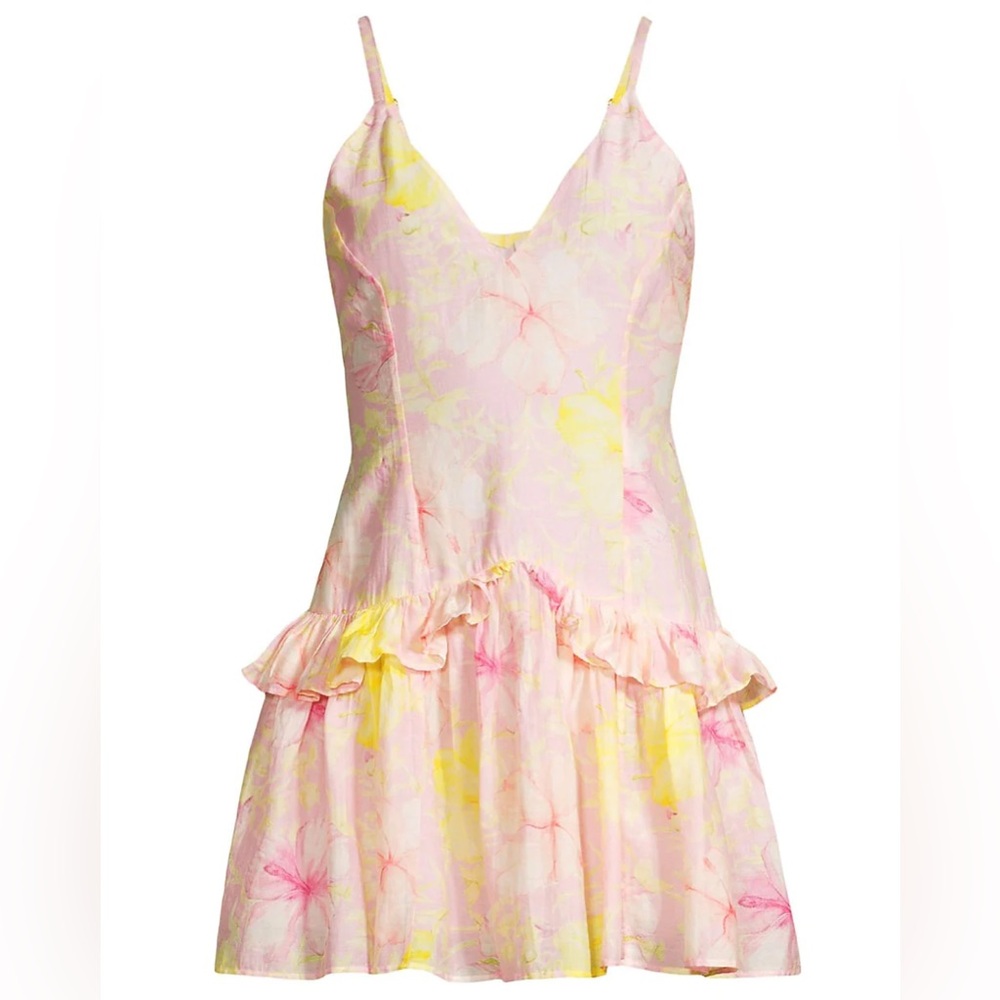 NWT LoveShackFancy Fabienne Mini Dress in Light Berry Tea in a size 00